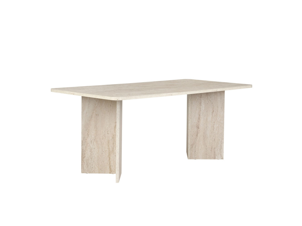 Tavolo da pranzo in legno "Linza" 180 x 90 x 75 cm - Travertino