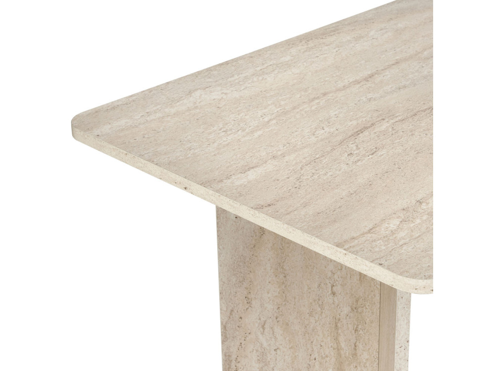 Tavolo da pranzo in legno "Linza" 180 x 90 x 75 cm - Travertino