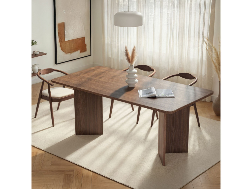 Tavolo da pranzo in legno "Linza" 180 x 90 x 75 cm - Noce