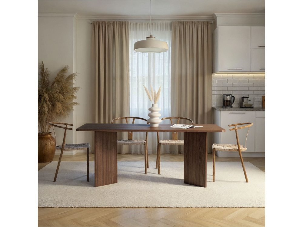 Tavolo da pranzo in legno "Linza" 180 x 90 x 75 cm - Noce