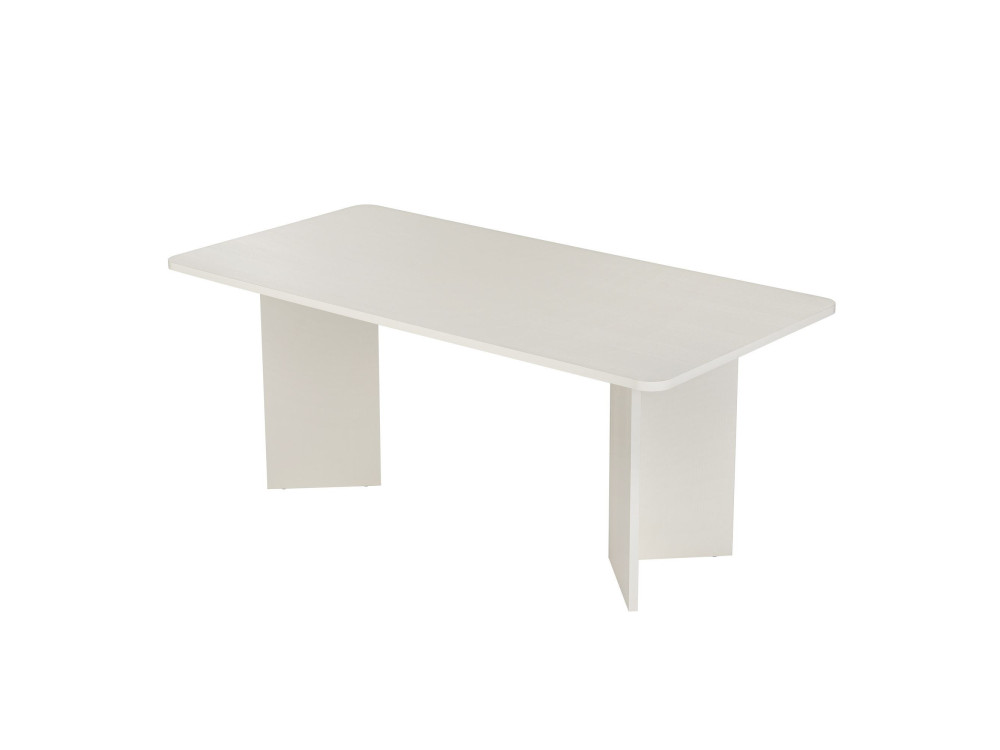 Tavolo da pranzo in legno "Linza" 180 x 90 x 75 cm - Legno bianco
