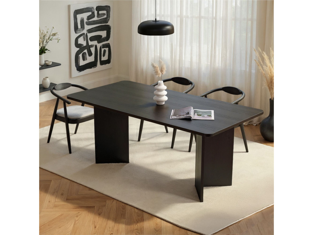 Tavolo da pranzo in legno "Linza" 180 x 90 x 75 cm - Legno nero
