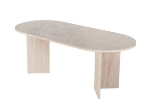 Tavolo da pranzo in legno "Sabella" 200 x 90 x 75 cm - Travertino