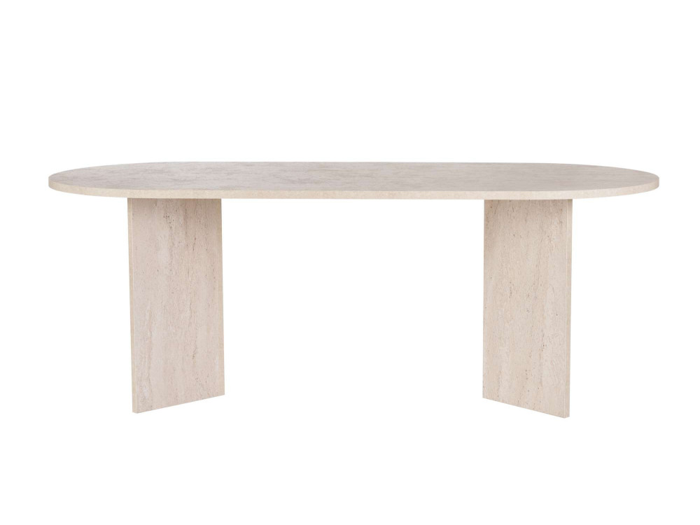 Tavolo da pranzo in legno "Sabella" 200 x 90 x 75 cm - Travertino