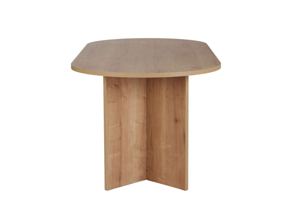 Tavolo da pranzo in legno "Sabella" 200 x 90 x 75 cm - Rovere zaffiro