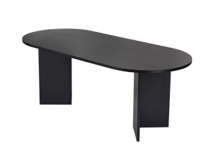 Tavolo da pranzo in legno "Sabella" 200 x 90 x 75 cm - Legno nero