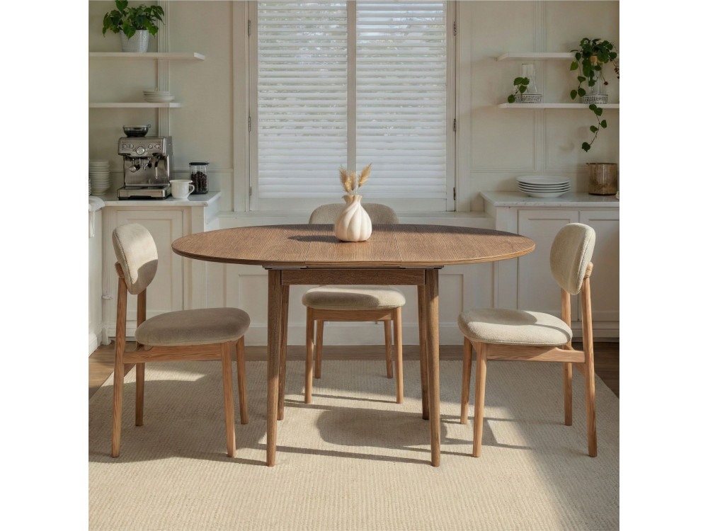 Tavolo da pranzo allungabile in legno "Viona" 100 x 100 x 75 cm - Le chêne de Kafka