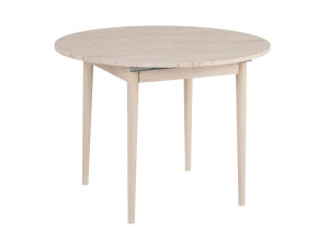 Tavolo da pranzo allungabile in legno "Viona" 100 x 100 x 75 cm - Travertino