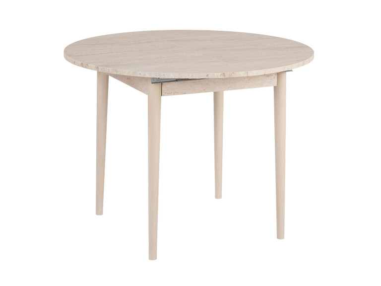 Tavolo da pranzo allungabile in legno "Viona" 100 x 100 x 75 cm - Travertino