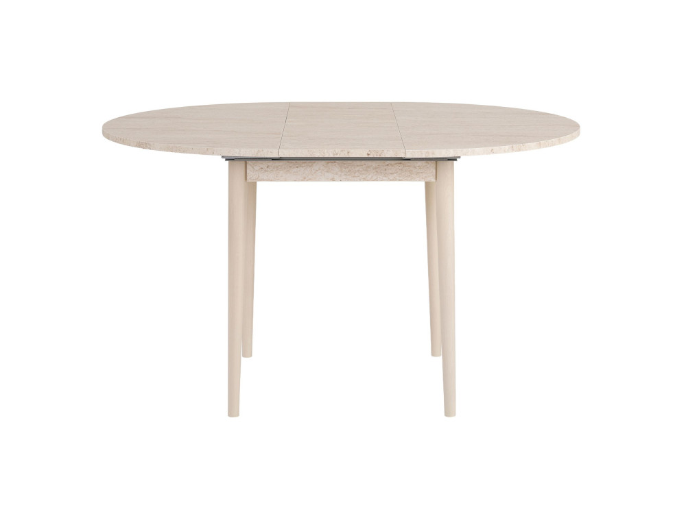 Tavolo da pranzo allungabile in legno "Viona" 100 x 100 x 75 cm - Travertino