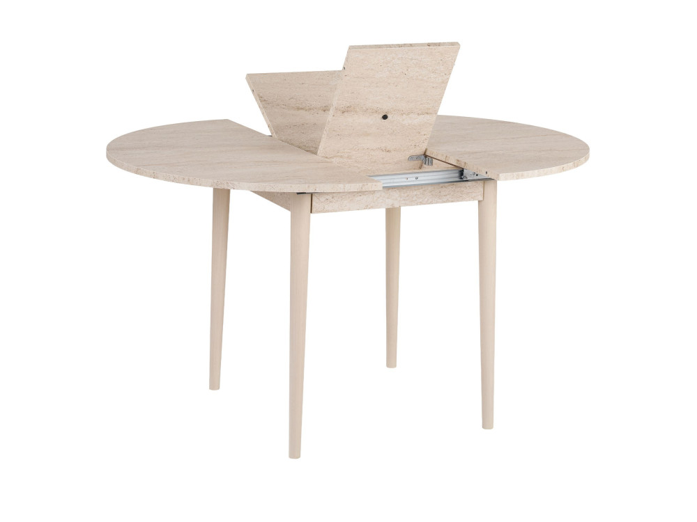 Tavolo da pranzo allungabile in legno "Viona" 100 x 100 x 75 cm - Travertino