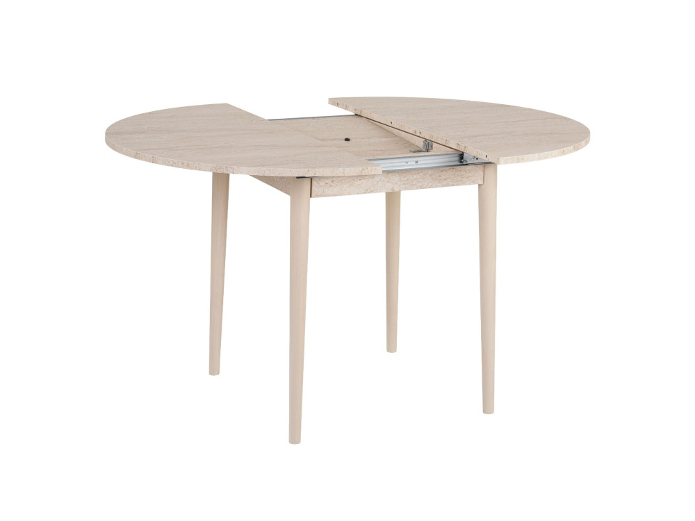 Tavolo da pranzo allungabile in legno "Viona" 100 x 100 x 75 cm - Travertino