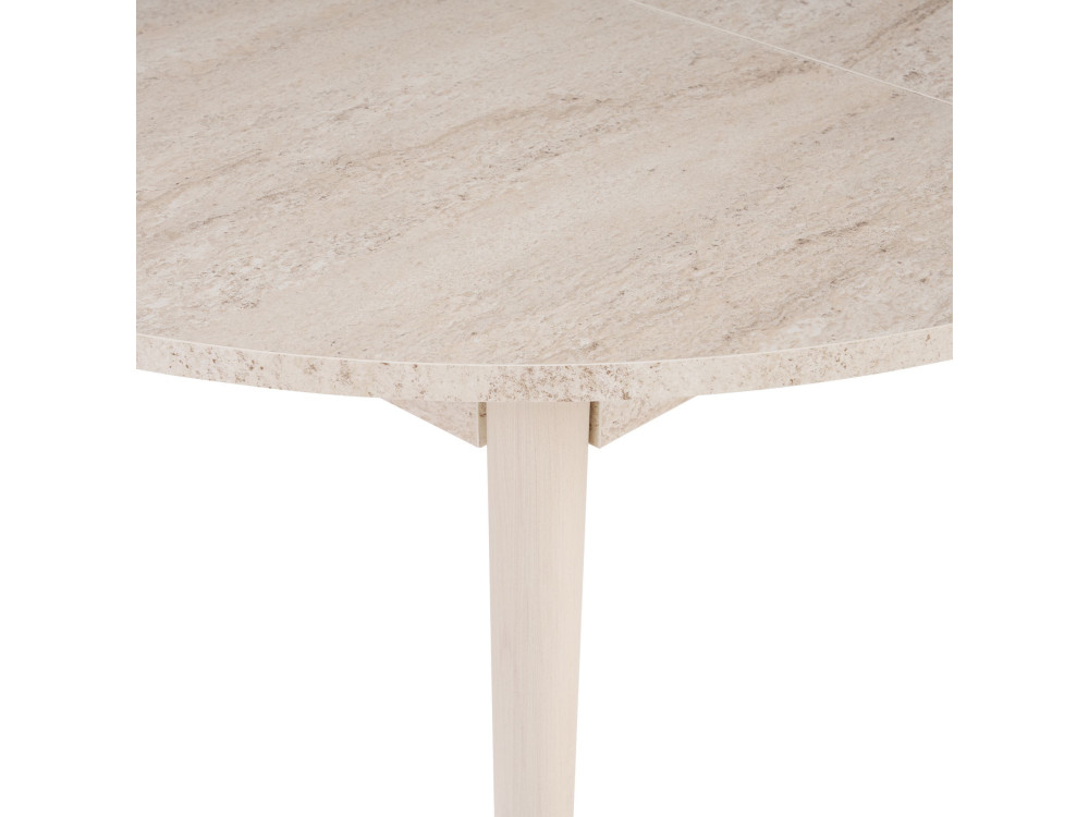 Tavolo da pranzo allungabile in legno "Viona" 100 x 100 x 75 cm - Travertino