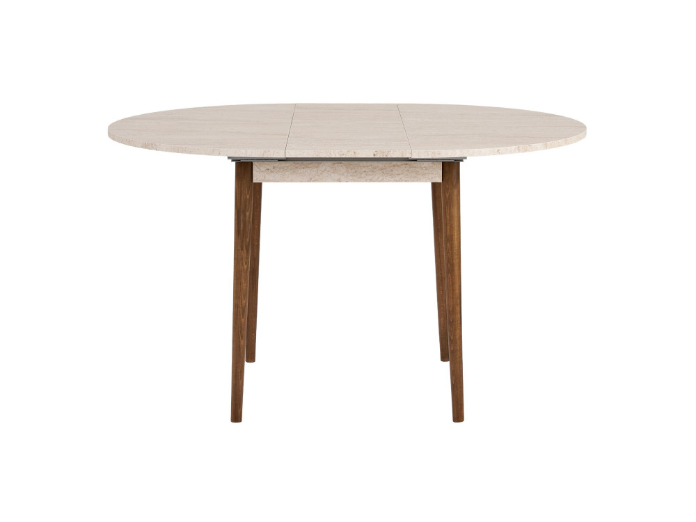 Tavolo da pranzo allungabile in legno "Viona" 100 x 100 x 75 cm - Travertino