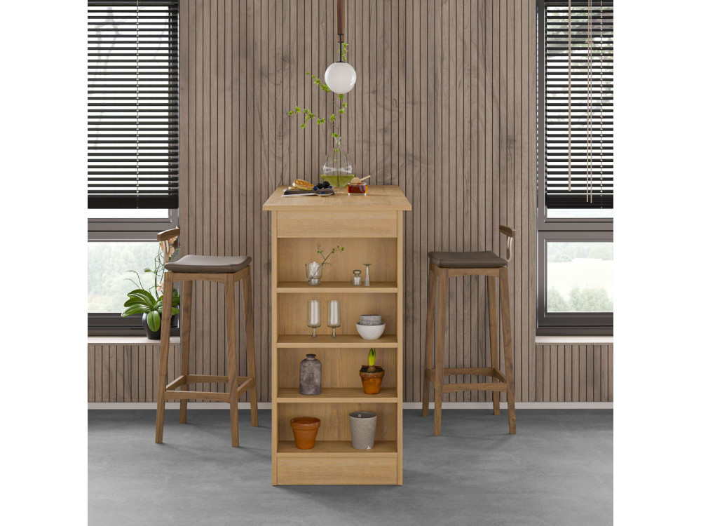 Tavolo bar in legno "Swallow" 117 x 54 x 101,8 cm - Rovere zaffiro