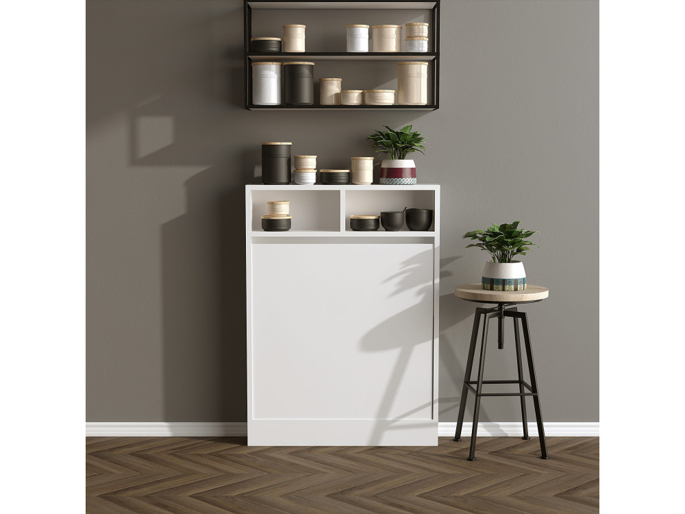 Tavolo da pranzo pieghevole in legno "Bracked" - 70 x 15 x 96 cm - Bianco