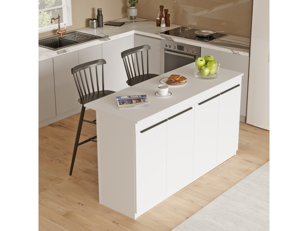 Tavolo da cucina in legno "Lark" - 160 x 60 x 90 cm - Bianco