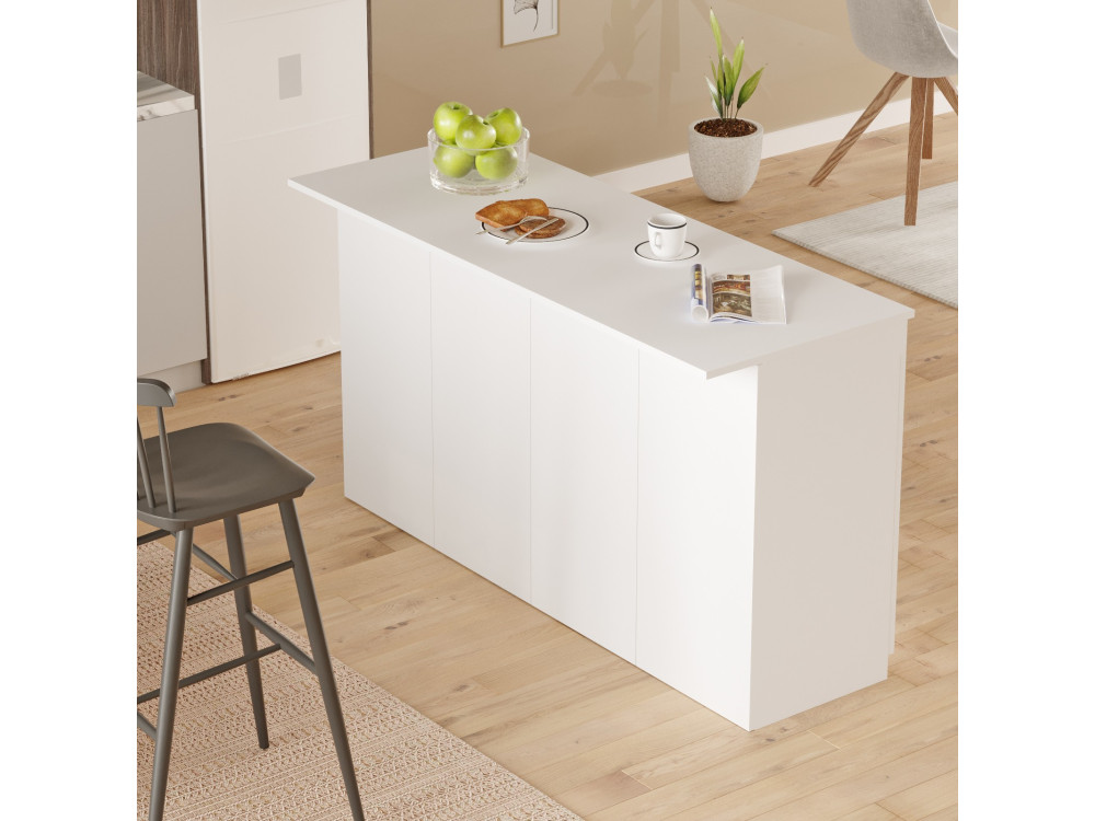 Tavolo da cucina in legno "Lark" - 160 x 60 x 90 cm - Bianco