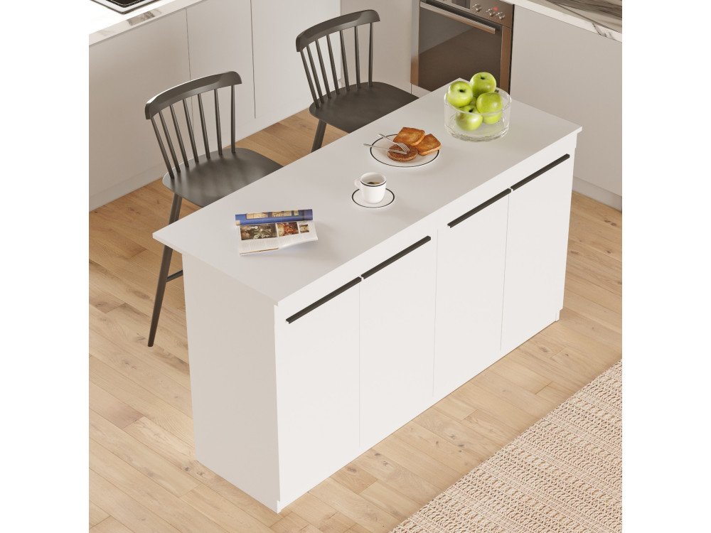 Tavolo da cucina in legno "Lark" - 160 x 60 x 90 cm - Bianco