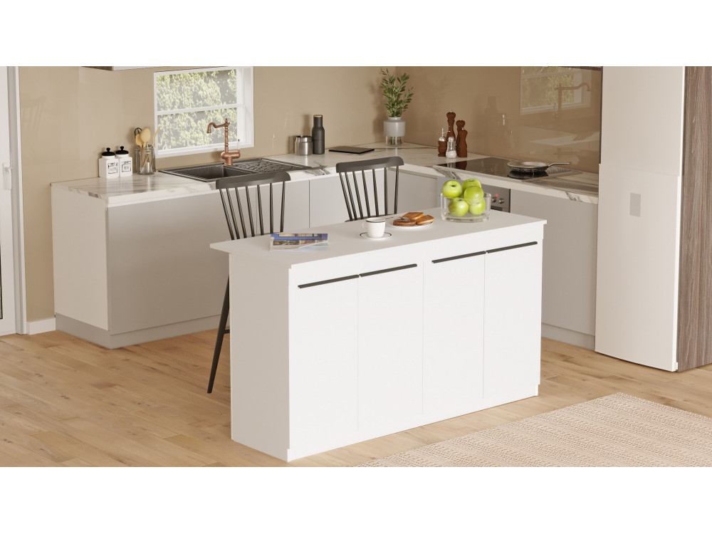 Tavolo da cucina in legno "Lark" - 160 x 60 x 90 cm - Bianco