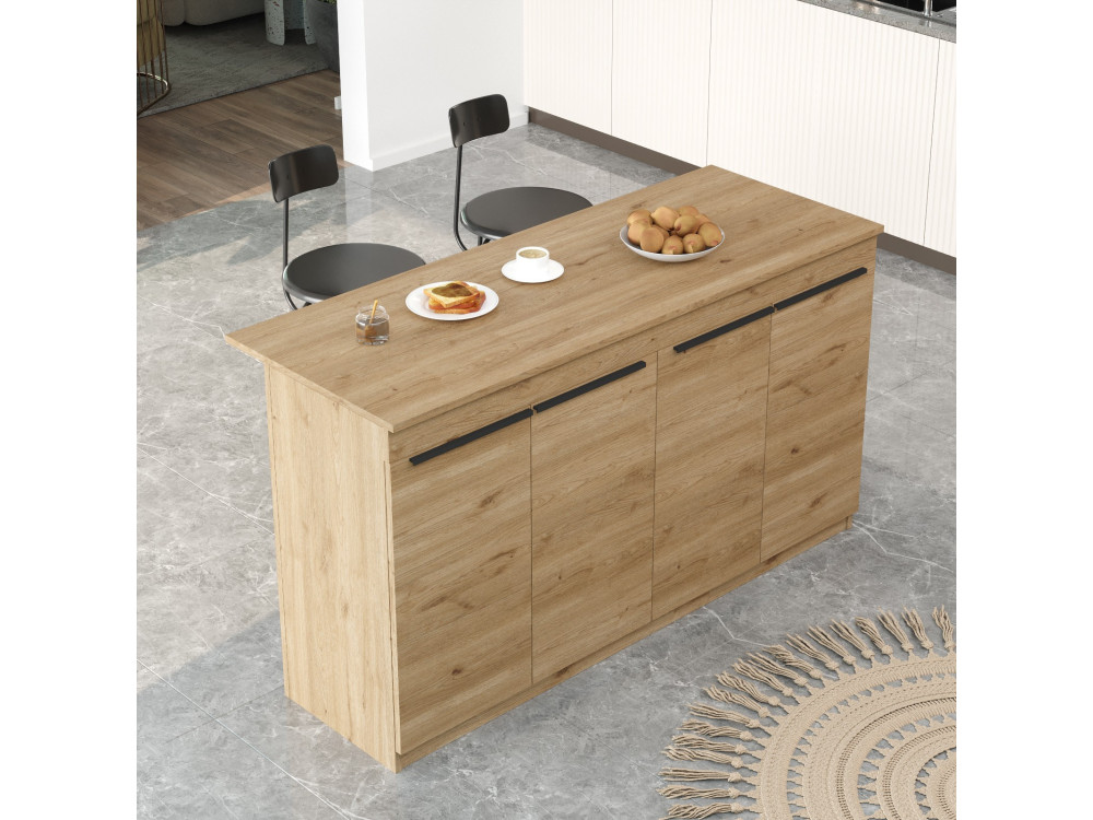 Tavolo da cucina in legno "Lark" - 160 x 60 x 90 cm - Marrone