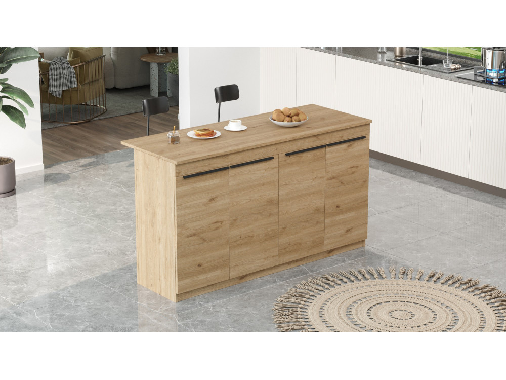 Tavolo da cucina in legno "Lark" - 160 x 60 x 90 cm - Marrone
