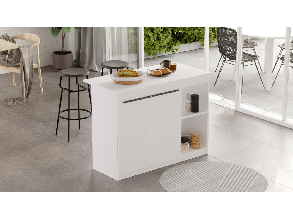 Tavolo da cucina in legno "Orlando" - 120 x 60 x 88 cm - Bianco