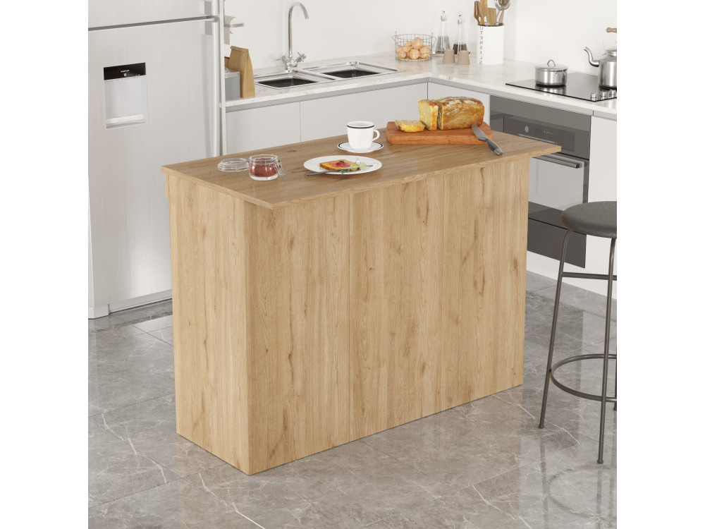 Tavolo da cucina in legno "Siven" - 120 x 60 x 88 cm - Marrone