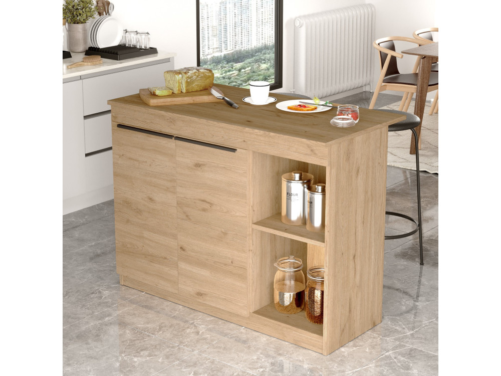 Tavolo da cucina in legno "Siven" - 120 x 60 x 88 cm - Marrone