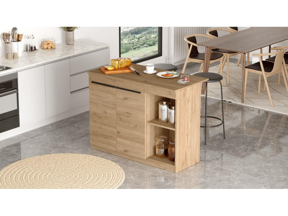 Tavolo da cucina in legno "Siven" - 120 x 60 x 88 cm - Marrone