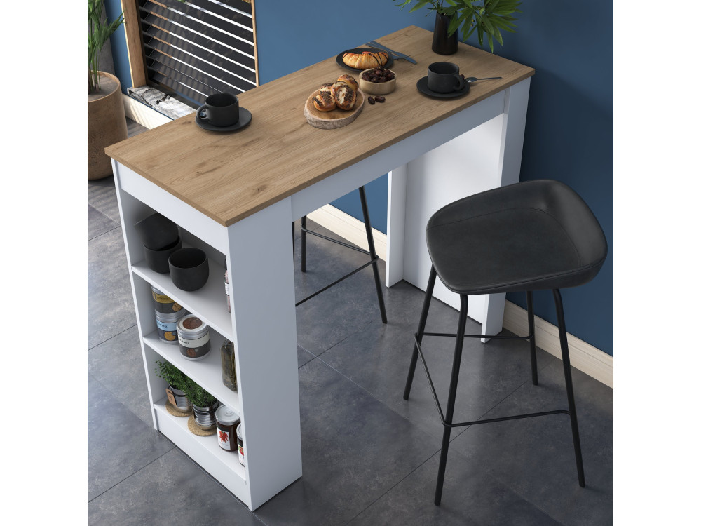 Tavolo da pranzo in legno "Juan" - 120 x 50 x 100 cm - Marrone