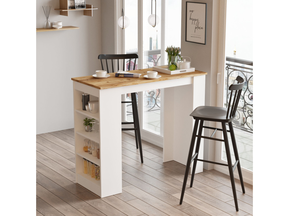 Tavolo da pranzo in legno "Setup" - 120 x 52 x 102 cm - Marrone