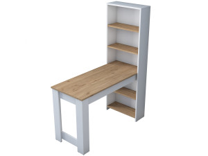 Tavolo da pranzo in legno "Jong" con ripiani - 120 x 54 x 154 cm - Marrone