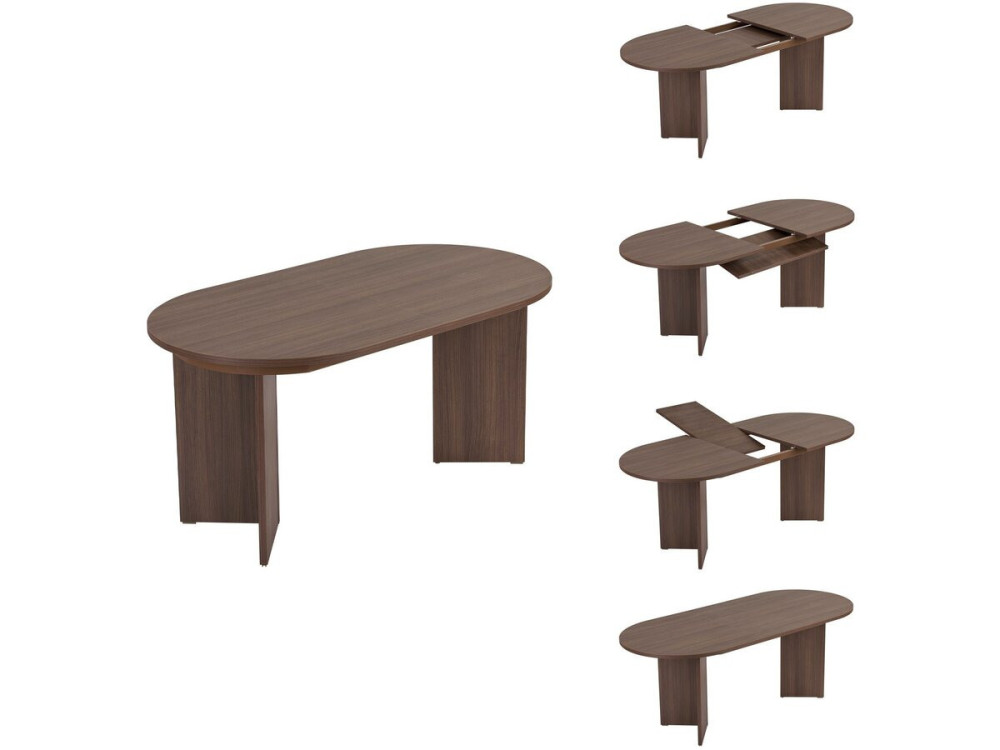 Tavolo da pranzo allungabile in legno 160/200 cm "Sorell" - 8 posti - Marrone