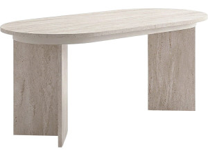 Tavolo da pranzo allungabile in legno 160/200 cm "Sorell" - 8 posti - Travertino