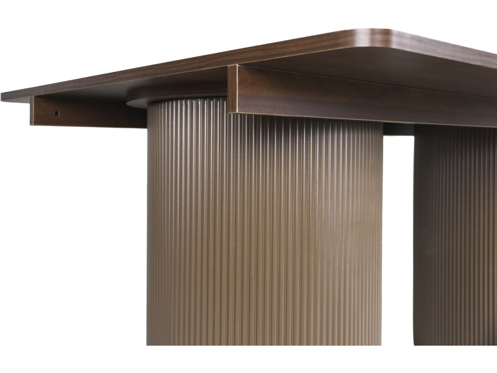 Tavolo da pranzo ovale in legno "Zénith" - 180 cm - 8 posti a sedere - Marrone