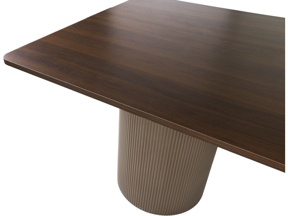 Tavolo da pranzo ovale in legno "Zénith" - 180 cm - 8 posti a sedere - Marrone