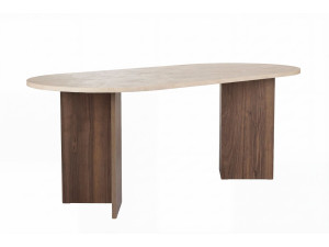 Tavolo da pranzo in legno "Sabella" - 200 x 90 x 75 cm - Travertino