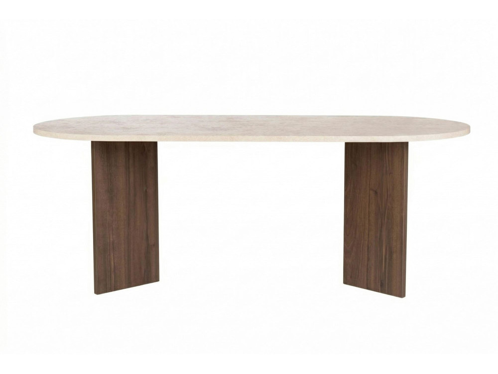 Tavolo da pranzo in legno "Sabella" - 200 x 90 x 75 cm - Travertino