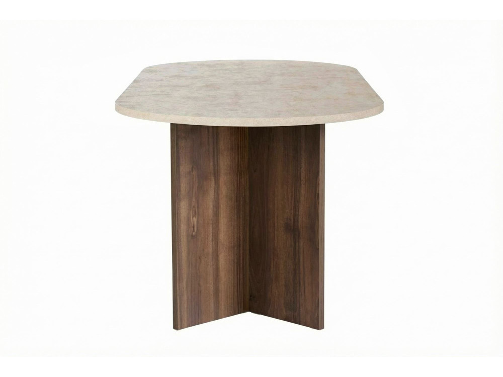 Tavolo da pranzo in legno "Sabella" - 200 x 90 x 75 cm - Travertino