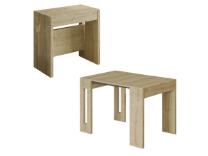 Tavolo da pranzo allungabile in legno "Nivo" - 80 x 44 x 76 cm - Beige