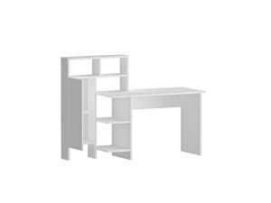 Scrivania in legno "Bugra" - 135 x 60 x 111 cm - Bianco