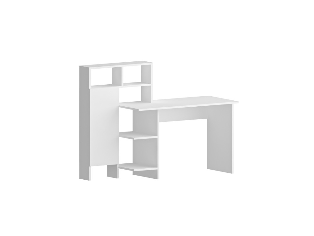 Scrivania in legno "Bugra" - 135 x 60 x 111 cm - Bianco