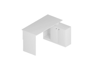 Bureau en bois "Basak" - 130 x 60 x 74 cm - Bianco