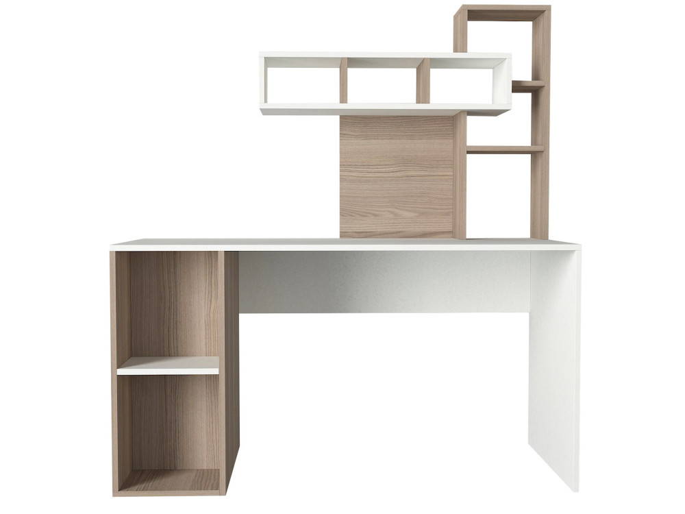 Bureau en bois "Corallo" - 140 x 60 x 153 cm - Cordoue blanche
