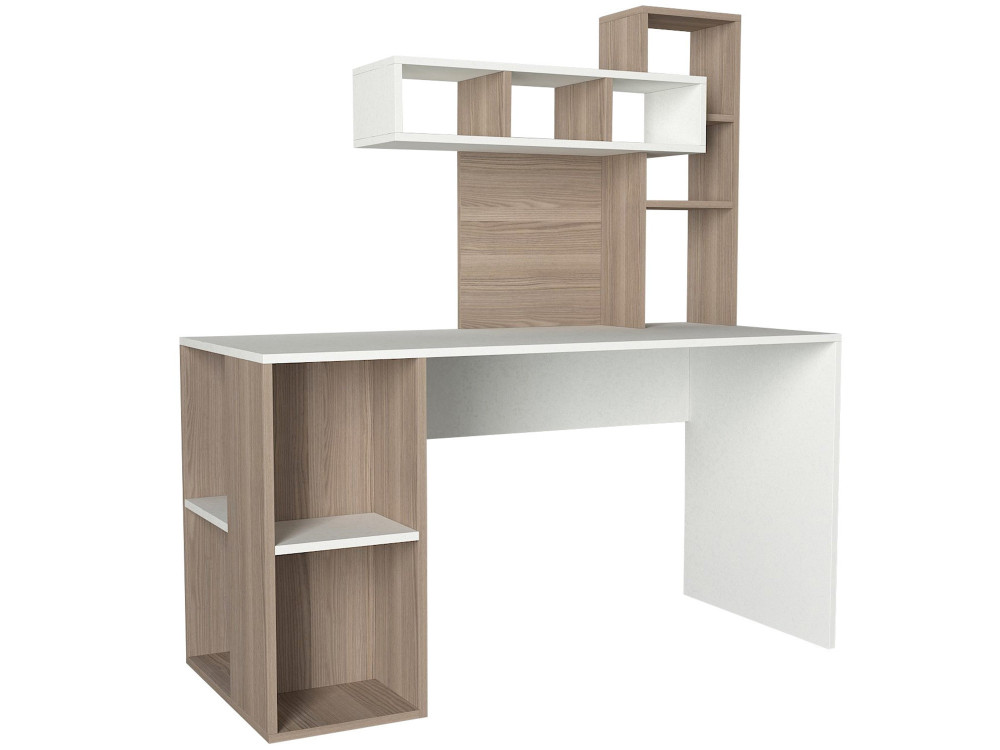 Bureau en bois "Corallo" - 140 x 60 x 153 cm - Cordoue blanche