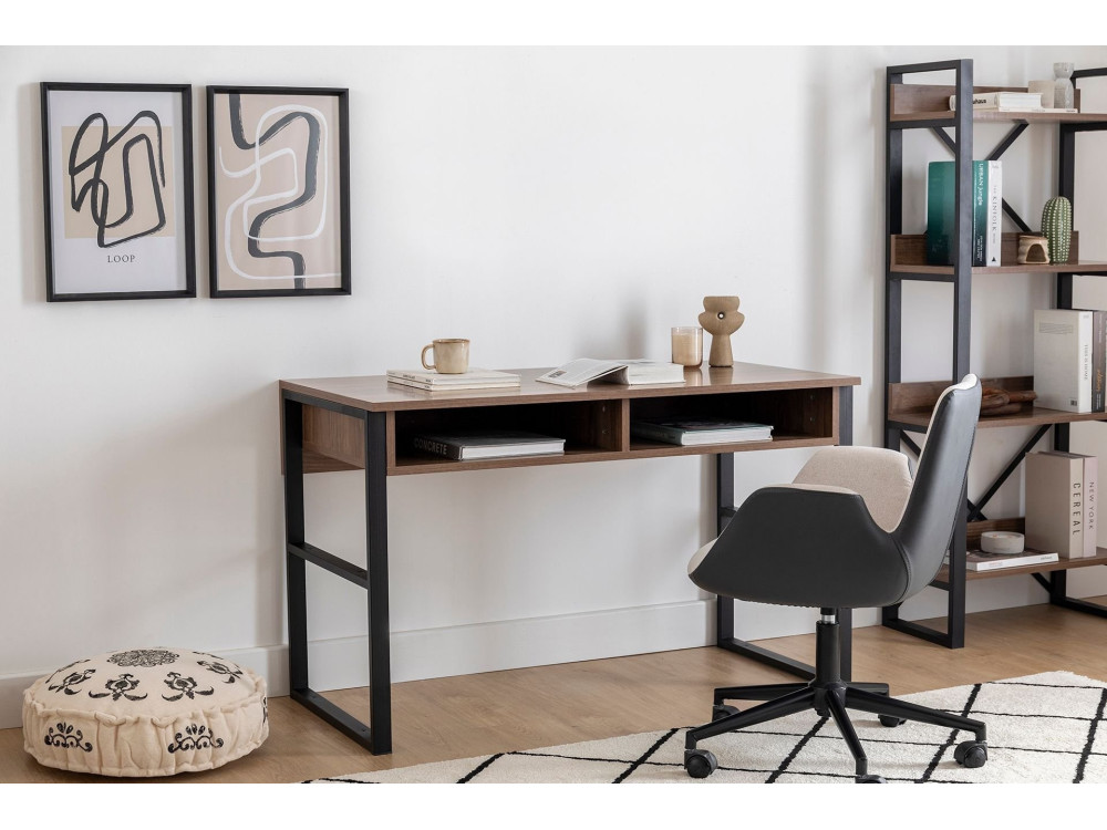 Scrivania in legno "Nove" - 120 x 60 x 75 cm - Noce