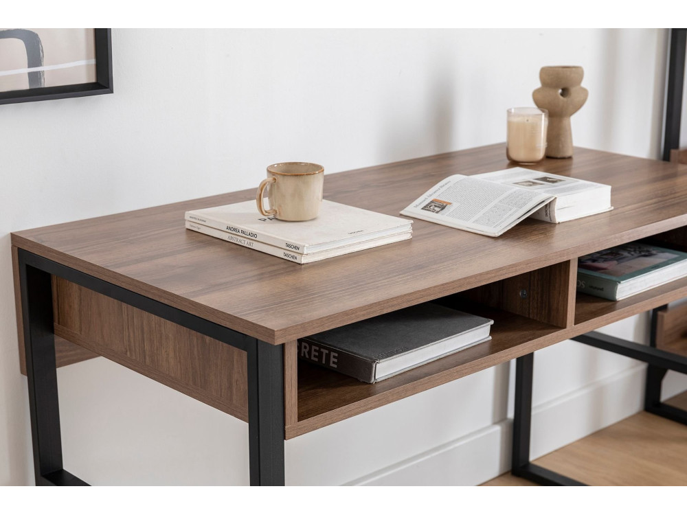 Scrivania in legno "Nove" - 120 x 60 x 75 cm - Noce