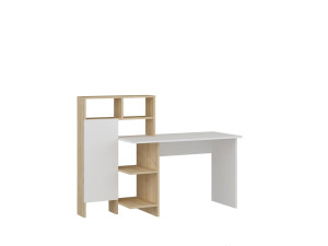 Scrivania in legno "Bugra" - 135 x 60 x 111 cm - Bianco