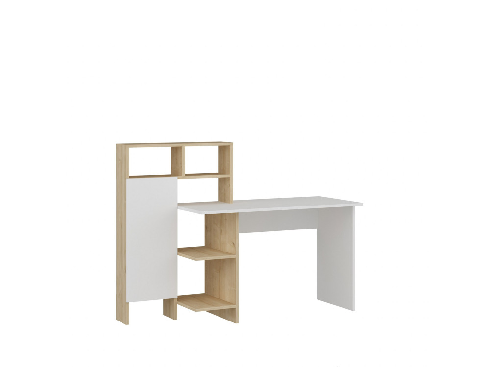 Scrivania in legno "Bugra" - 135 x 60 x 111 cm - Bianco